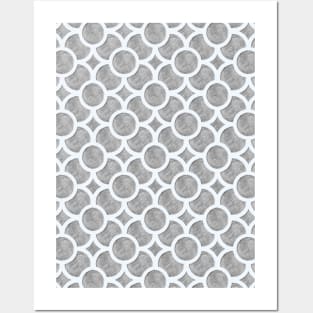 Circular Trellis - Grey Pencil Posters and Art